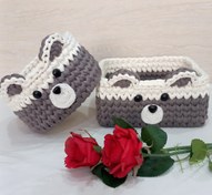 تصویر سبد سیسمونی خرسی نظم دهنده اتاق کودک 