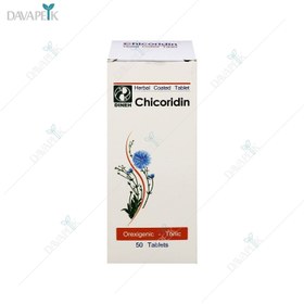 تصویر قرص شیکوریدین دینه ۵۰ عدد Dineh Chicoridin Herbal Coated 50 Tab