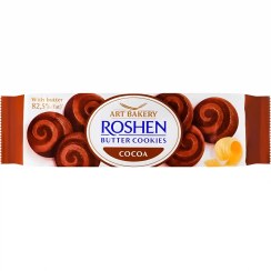 تصویر کوکی کره ای روشن Roshen با طعم کاکائو Cocoa Butter Cookies وزن 140 گرم 