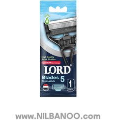 تصویر تیغ 5 لبه صابون دار لرد بسته تک عددی 