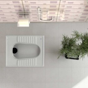تصویر توالت ایرانی گلسار مدل نیلوفر 18 ریم باز توالت ایرانی گلسار مدل نیلوفر 18 ریم باز