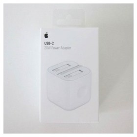 تصویر آداپتور بیست وات سه پین آیفون اورجینال 20w power adaptor original