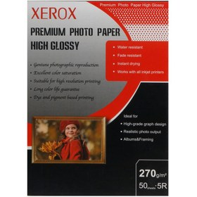 تصویر کاغذ 5R چاپ عکس گلاسه زیراکس مدل High Glossy بسته 50 عددی XEROX High Glossy Premium Photo Paper 13x18 Pack Of 50