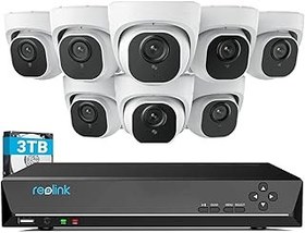 تصویر سیستم دوربین دوربین مدار بسته امنیتی REOLINK 4K 16CH برای خانه ، 8pcs H.265 4K POE IP دوربین ، RLK16-800D8 ، 16 کانال NVR با 4TB HDD برای ضبط 24-7 ، پشتیبانی شخص/وسیله نقلیه/حیوانات/حیوانات ، دسترسی از راه دور REOLINK 4K 16CH Security CCTV Camera System for Home, 8pcs H.265 4K PoE IP Cameras,RLK16-800D8, 16 Channel NVR with 4TB HDD for 24-7 Recording, Support Person/Vehicle/Animal Detection, Remote Access