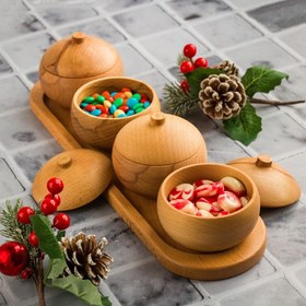 تصویر سینی قندان چهار تایی 