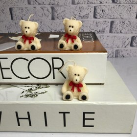 تصویر شمع مدل گیفت تدی 