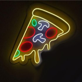 تصویر تابلو نئون فلکسی پیتزا فست فود pizza neon sign