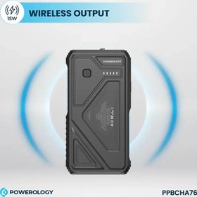 تصویر پاوربانک خورشیدی پاورولوژی مدل PPBCHA76 ظرفیت 20000 میلی آمپر ساعت Powerology Solar PPBCHA76 20000mAh  Power Bank