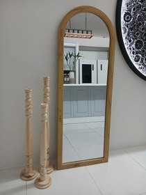 تصویر آینه قدی چوبی سایز ۶۰*۱۶۰ گردویی 