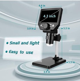 تصویر میکروسکوپ دیجیتال با مدل LCD Digital Microscope,4.3 Inch 1080 