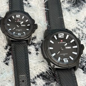 تصویر ساعت مردانه زنانه اورجینال نیویفورس با بند پارچه ای ضخیم Original Newforce men's and women's watch with a thick fabric strap