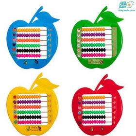 تصویر چرتکه 6 میل طرح سیب رنگ 