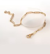 تصویر دستبند زنانه مینیمال طلایی ژوپینگ کد 520 