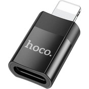 تصویر مبدل تایپ سی به لایتنینگ هوکو Hoco Adapter Lightning male to Type-C female UA17 