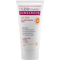 تصویر کرم ضد آفتاب مای اگزوفارما انواع پوست بی رنگ 50 میل My Eczopharma Spf50 Sunscreen Cream For All Skin Types 50ml