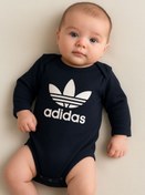 تصویر سرویس باز آدیداس سورمه ای کد ۹۹۹ - سایز ۲ / آستین بلند 