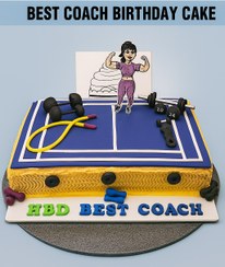 تصویر کیک مربی بدنسازی 