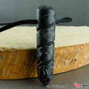 تصویر آویز هبهاب عباس آباد ۷ عددی با سنگ یشم سیاه 