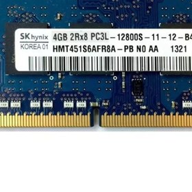 تصویر رم لپ تاپ اسکی هاینیکس کره ای ddr3 12800 دو کاناله ظرفیت 4 گیگ 