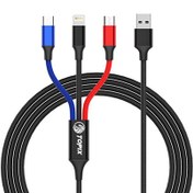 تصویر کابل تبدیل USB به لایتنینگ/USB-C/microUSB تاپیکس مدل TS-03 طول 1.2 متر ا Topix TS-03 USB to microUSB/ Lightening/ USB-C Cable 1.2m Topix TS-03 USB to microUSB/ Lightening/ USB-C Cable 1.2m