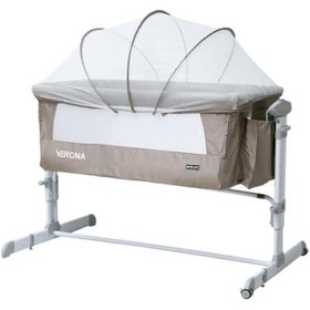 تصویر تخت کنار مادر و گهواره سایبان دار ورونا 