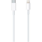 تصویر کابل تایپ سی به لایتنینگ آیفون اصلی اپل Apple USB-C To Lightning Cable 1M کابل تبدیل کابل تایپ سی لایتینگ به usb-c