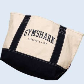 تصویر ساک خرید توت بگ جیم شارک کرم مشکی 