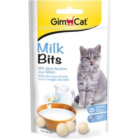 تصویر تشویقی توپی گربه جیم کت با طعم شیر( Gimcat Milk bits) وزن ۵۰ گرم 