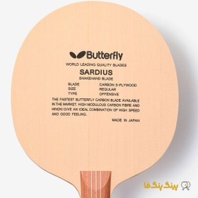 تصویر چوب راکت ساردیوس Butterfly Table Tennis Blade Model Sardius