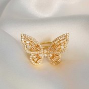 تصویر انگشتر زنانه نگین دار طرح پروانه مدل Butterfly 551 