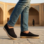 تصویر گیوه مشکی دور کنفی 