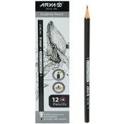 تصویر مداد مشکی Arya 3001HB بسته 12 عددی Arya Black Pencil