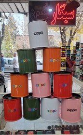 تصویر زیر سیگاری درب سوراخ دار زیپو - سبز 