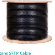 تصویر کابل شبکه CAT6 SFTP NEXANS نگزنس اوت دور – تست فلوک – پرمننت – OUT DOOR – دو روکش قرقره 305 متر 