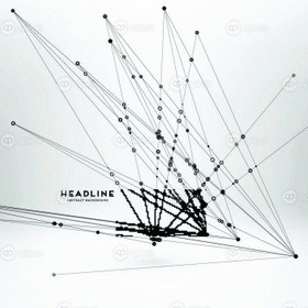 تصویر دانلود پس زمینه انتزاعی با نقطه آرایه و خطوط. ساختار اتصال مفهوم هندسی مدرن مدرن. نمایش داده دیجیتال 