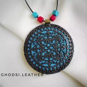 تصویر گردنبند ،کیف دعا ،حرز ، ارسال رایگان ، چرم طبیعی ،کد 13 