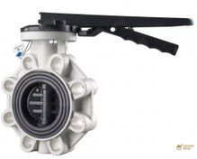 تصویر شیر پروانه ای پلیمری با دسته فلزی سایز 6 اینچ برند ویسپار 