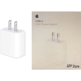 تصویر شارژر اپل ۲۰ وات مدل iPhone 12 دو پین 
