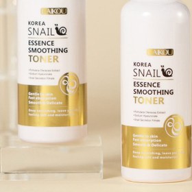 تصویر تونر لیفت و رطوبت رسان پوست عصاره حلزون کره ای لایکو LAIKOU Korea Snail Essence Smoothing Toner