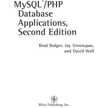 خرید و قیمت دانلود کتاب MySQL/PHP database applications 2nd ed | ترب