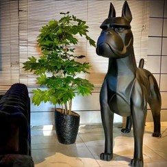 تصویر مجسمه سگ باکسر بزرگ 