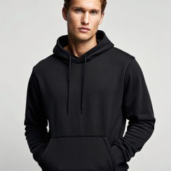 تصویر هودی بیسیک مشکی | استایل ساده و راحت | کلاه دار basic-hoodie