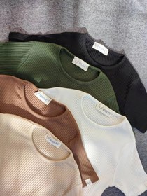 تصویر بادی زنانه کبریتی آستین کوتاه سایز ۳۶ تا ۴۲ 