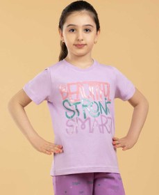 تصویر تیشرت نخی دخترانه smart اوت لت 