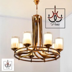 تصویر لوستر مدرن ۸ شاخه پروفیل نسکافه‌ای مدل AD-86 