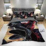 تصویر روتختی پسرانه طرح مرد عنکبوتی کد 409 Spiderman boy's bedspread code 409