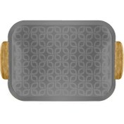 تصویر سینی فلزی PERFECTHOME مدل 6322 طرح زنجیر طوسی 