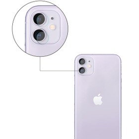 تصویر محافظ لنز دوربین مدل SM-11 مناسب برای گوشی موبایل اپل Iphone 11 - بی رنگ شفاف 