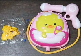 تصویر كوله آب پاش طرح جوجه صورتي 