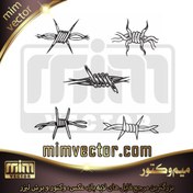تصویر وکتور سیم خاردار 5 عددی 1 